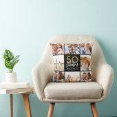 Coussin 50 ans et fabuleux anniversaire de la photo en or  (Chaise)