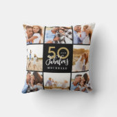 Coussin 50 ans et fabuleux anniversaire de la photo en or  (Verso)