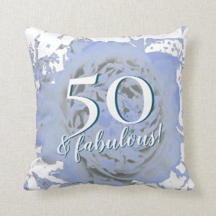 Coussin 50 et fabuleux ! Bleu et blanc