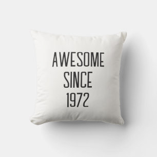 Coussin 50e anniversaire Cadeau Cinquante ans vieille typo