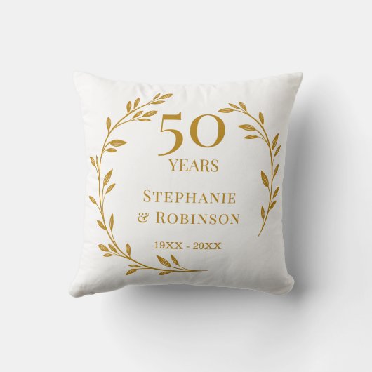 Coussin 50e anniversaire de mariage  (Verso)