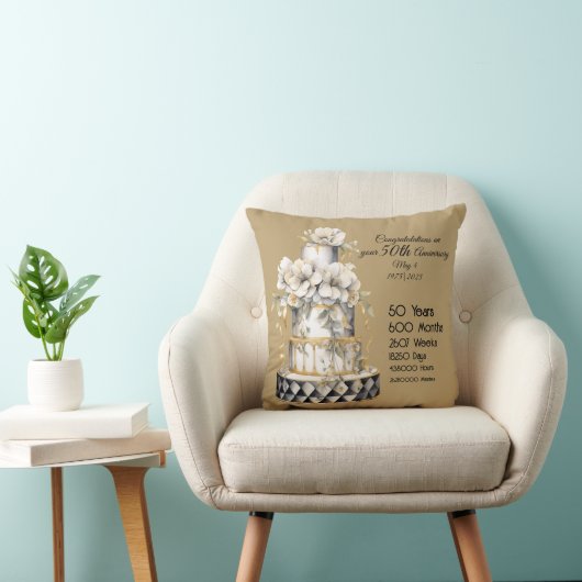Coussin 50e anniversaire de mariage  (Chaise)