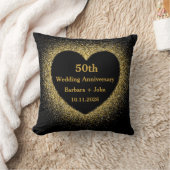 Coussin 50e anniversaire de mariage coeur (Couverture)