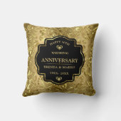 Coussin 50e anniversaire de mariage de noces d'or (Verso)