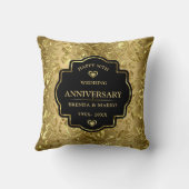 Coussin 50e anniversaire de mariage d'or (Verso)