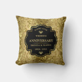 Coussin 50e anniversaire de mariage en or (Recto)