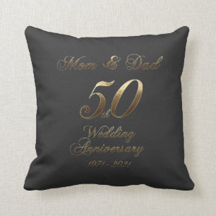 Coussin 50e anniversaire de Mariage Parents Mariages d'or