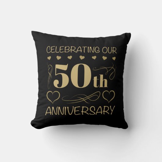Coussin 50e anniversaire du Mariage (Recto)