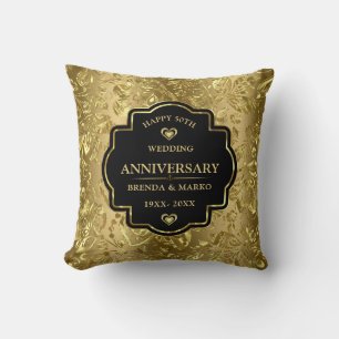 Coussin 50e anniversaire du mariage d'or
