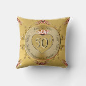 Coussin 50e anniversaire du Mariage d'or (Verso)