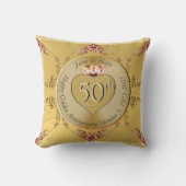 Coussin 50e anniversaire du Mariage d'or (Recto)