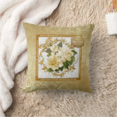 Coussin 50e anniversaire du Mariage Floral Gold (Couverture)