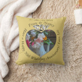 Coussin 50e anniversaire du Mariage Photo Diamond Heart (Couverture)