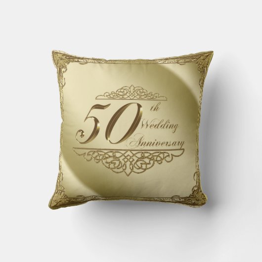 Coussin 50e anniversaire du Mariage Pillow (Verso)