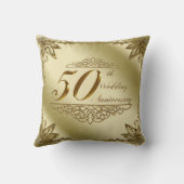 Coussin 50e anniversaire du Mariage Pillow (Verso)