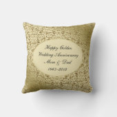 Coussin 50e anniversaire du Mariage Pillow (Verso)