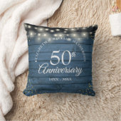 Coussin 50e Anniversaire Gold Dust String éclats rustique (Couverture)