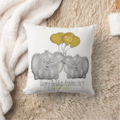 Coussin 50e Anniversaire Mariage d'or, éléphant mignon (Couverture)