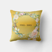 Coussin 50e anniversaire Mariage Gold Foil Roses Garland (Verso)