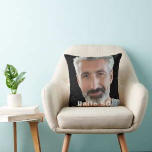 Coussin 50e anniversaire photo bonjour homme 50 mec