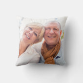 Coussin 50e anniversaire Photo Rustic Floral String Lumièr (Verso)