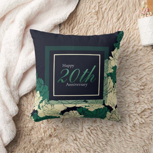 Coussin 50e anniversaire vert émeraude (Couverture)
