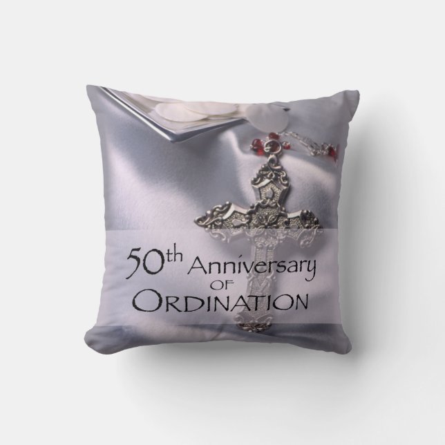 Coussin 50e personnalisation Nom de l'ordre Anniversaire C (Recto)