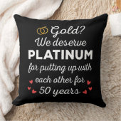 Coussin 50ème anniversaire de Mariage I - Gold Funny Coupl (Couverture)