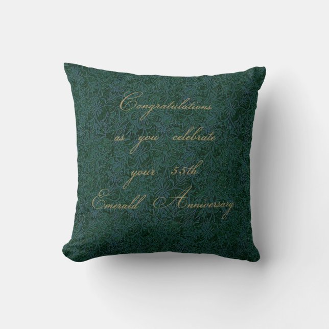 Coussin 55e Anniversaire d'émeraude Pillow (Recto)