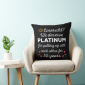 Coussin 55e anniversaire du Mariage I - Emerald Funny Coup (Chaise)