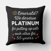 Coussin 55e anniversaire du Mariage I - Emerald Funny Coup (Verso)