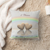 Coussin 5e Anniversaire Cœurs en Bois (Couverture)