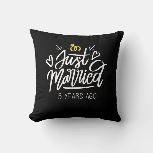 Coussin 5e anniversaire de mariage (Recto)