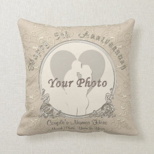Coussin 5èmes idées heureuses de cadeau d'anniversaire