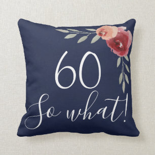 Coussin 60 alors quelle aquarelle Rose Floral 60e annivers