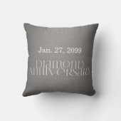 Coussin 60e anniversaire de mariage de diamant (Verso)