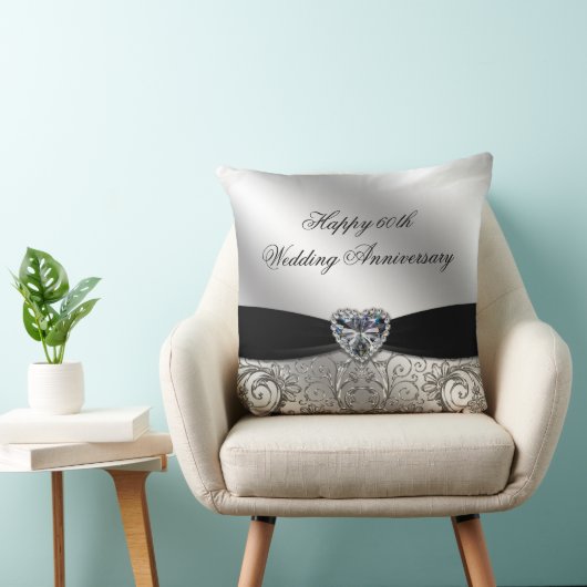Coussin 60e Anniversaire du Mariage de diamant Pillow (Chaise)