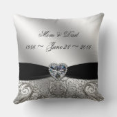 Coussin 60e Anniversaire du Mariage de diamant Pillow (Verso)