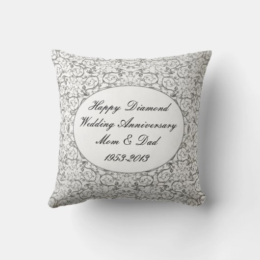 Coussin 60e anniversaire du Mariage Pillow (Verso)