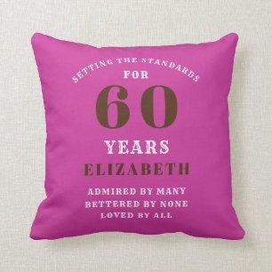 Coussin 60e anniversaire Normes d'établissement Ajouter vo