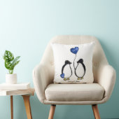 Coussin 65e mariage de cadeau de pingouin (Chaise)