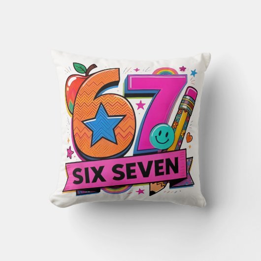 Coussin 67 Jours École 67 Six Sept Drôle 67 Enseignants Ét (Recto)