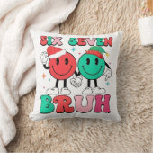 Coussin 6 7 Mème Six Sept Noël Drôle 67 Noël Garçons Gi (Couverture)
