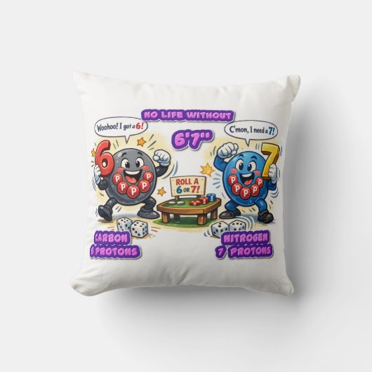 Coussin 6’7” Vital for Survival Chemistry Elements   (Recto)