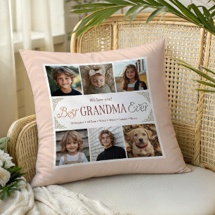 Coussin 6 Collage photo Meilleure grand-mère jamais
