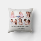 Coussin 6 sections Photo personnalisée Cadres gris minimal (Verso)