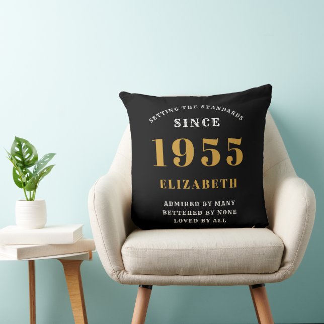 Coussin 70e anniversaire 1955 Black Gold (Chaise)