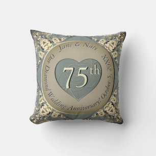 Coussin 75e anniversaire du diamant Mariage