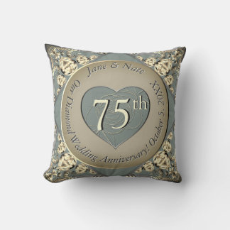 Coussin 75e anniversaire du diamant Mariage