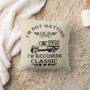 Coussin 75e anniversaire vintage personnalisé